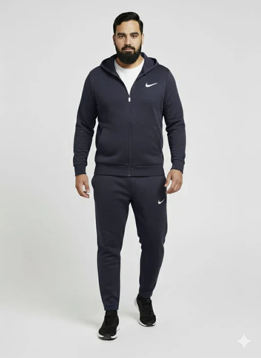 Navy blue colour solid hoodie