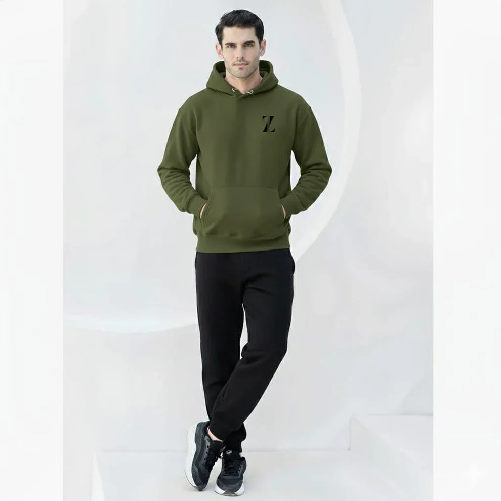 Super Soft Olive Green Hoodie with Kangaroo Pocket