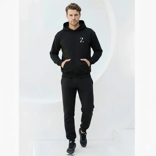 Men's Black Micro Fleece Tracksuit
